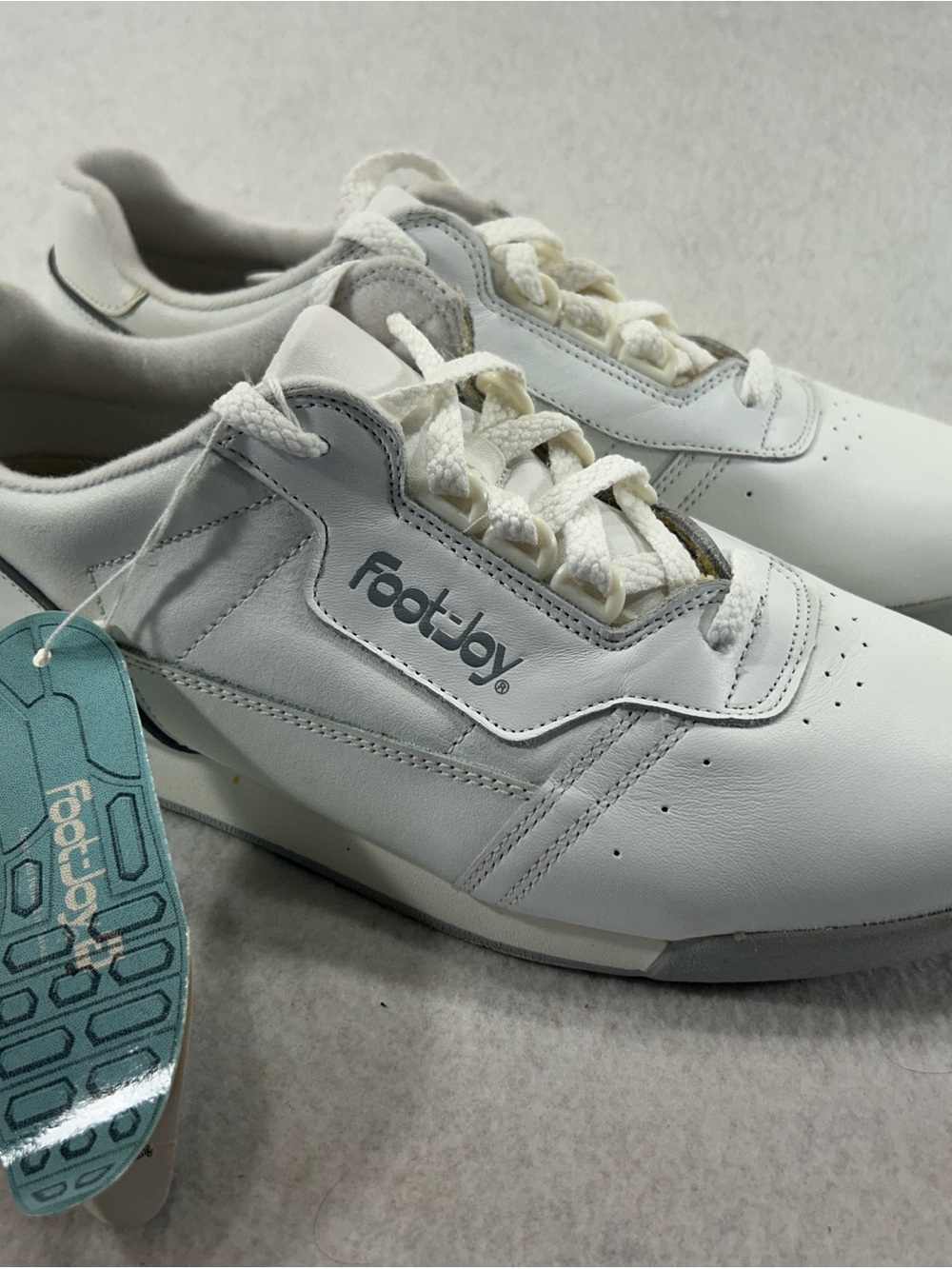 Vintage FootJoy JoyWalkers 62968 Mens 10.5 M White Leather Walking Shoes Taiwan